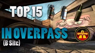 Top 15 Smokes, Molotovs and Pop Flashes in Overpass (B Site)