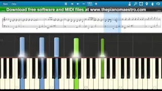I Could Be The One Nicktim  - Avicii ft Nicky Romero -- piano lesson with Synthesia