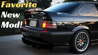 E36 M3 Gets The Coolest Mod | BMW Wing Repair, Wiring, & Install Walkthrough | How To Guide