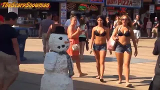 Boobs Show Girls Reaction | Snowman tourist Scare | European People | January Season