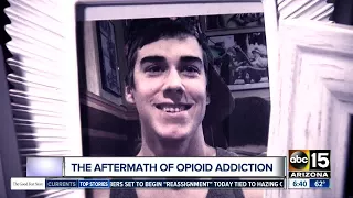 Mother warning others about warning signs of addiction