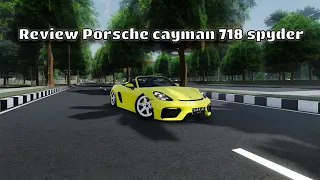 Review Porsche Cayman 718 Spyder! | Roblox Indonesia