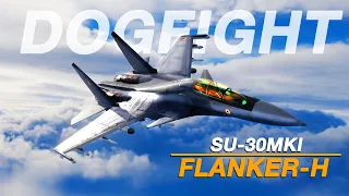 JF-17 Thunder Vs Indian Su-30MKI Flanker-H Dogfight | Digital Combat Simulator | DCS |