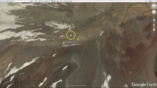 Andes Plane Crash route and location from Google Earth