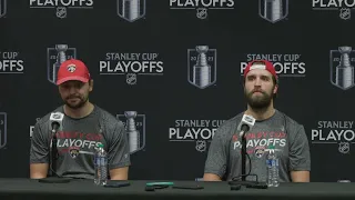 Aaron Ekblad, Sam Reinhart - Panthers Playoff Postgame; G3 - Florida 3, Toronto Maple Leafs 2 (OT)