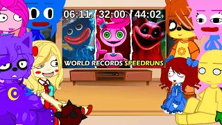 Poppy Playtime Chapter 3 React To Poppy Playtime Chapter 1,2,3 The Real World Records Speedruns