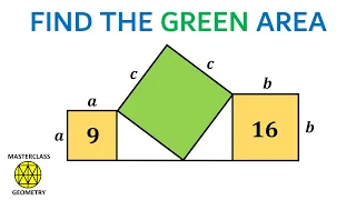 area of green shaded square | Masterclass Geometry