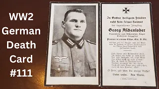WW2 German Death Card #111