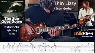 Thin Lizzy The Sun Goes Down Scott Gorham Guitar Solo (With TAB)