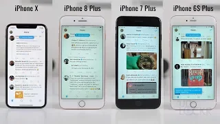 Speed Test: iPhone X vs iPhone 8 Plus vs iPhone 7 Plus vs iPhone 6S Plus