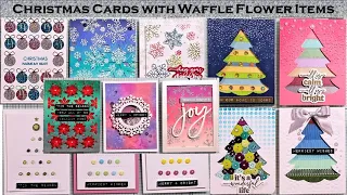 Fun Christmas Cards - Ink Blending, Stamping, Stencilling, Die Cutting, Shaker, Embossing - 18 cards