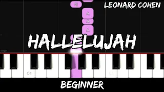 Leonard Cohen - Hallelujah - Easy Beginner Piano Tutorial