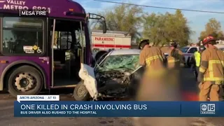 1 dead after crash involving Valley Metro bus in Mesa