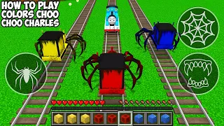 REALISTIC CHOO CHOO CARLES vs BLUE CHARLES vs YELLOW vs THOMAS THE TRAIN! HOW TO PLAY in Minecraft!