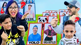 JUGAMOS ADIVINA QUIEN GIGANTE de YOUTUBERS | Family Juega