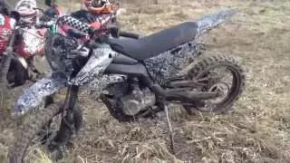 X MOTO RAPTOR 250cc 17л.с в Аквапринте, обзор+драг с Honda xlr250 28л.с