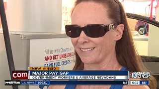 Nevada pay gap: Government, average workers