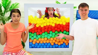 Magic Cube Challenge with Balls | Nastya and Artem complete the Challenge to Save Mia