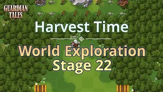 Harvest Time, World Exploration Stage 22 — 13 turns, most efficient path【Guardian Tales】