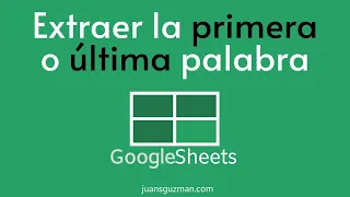 Extraer la primera palabra o la última palabra de un texto en GOOGLE SHEETS - Usando INDICE y SPLIT