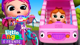 Jill's Pink Dream Car Race! | Please and Thank You Song | Little Angel And Friends Kid Songs