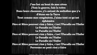 KAARIS   PARADIS OU ENFER   PAROLES