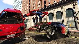 GTA 5 Epic Ragdolls Spiderman Jumps/Fails Crashes ep.15 (Euphoria Physics , Funny Moments )