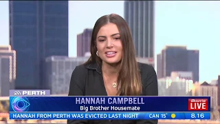 Big Brother Australia - Hannah on Sunrise - 1/7/20