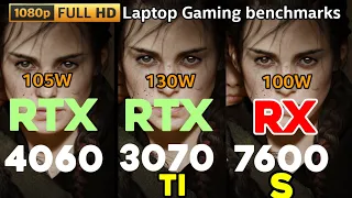 RX 7600S LAPTOP VS RTX 4060 LAPTOP VS RTX 3070TI  1080p Gaming MSI KATANA VS ASUS TUF A16 ADVANTAGE