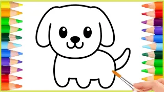 How To Draw A Dog Step By Step | Dog Drawing Easy | cute cute drawing