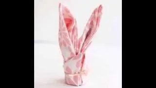 Easter Bunny Napkin Fold