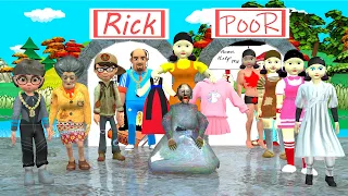 Scary Teacher 3D vs Squid Game Rich & Poor 5 Times Challenge Does Tani Deserve To Win?