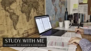 REAL TIME Study with me in my study room | Background noise, no breaks | Glasgow, Scotland