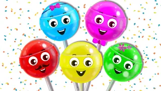 Learning Colors for Kids with Lollipop Finger Family Songs  + More Nursery Rhymes