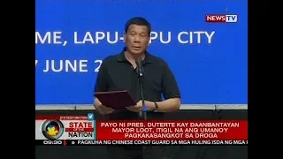Payo ni Pres. Duterte kay Daanbantayan Mayor Loot, itigil na ang umano'y pagkakasangkot sa droga