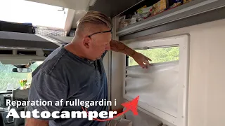 Reparation af rullegardin i autocamper