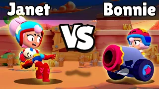 BONNIE 1vs1 JANET | 17 Test 🎯 | Battle Of Sister's | Brawl Stars