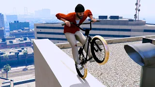 GTA 5 - BMX Parkour Jumps #23 FUNNY MOMENTS(Euphoria Ragdolls)