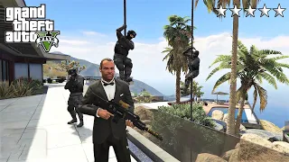 GTA 5 - Devin's FIVE STAR COP BATTLE AT HIS MANSION (GTA V Funny Moment)