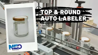 Top and Round Jam Bottle Labeler | Sticker label applicator | Neostarpack