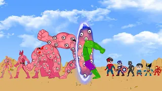 Rescue Hulk & Spiderman  From GIANT Superhero: The Battle Against Evolution Superhero- FUNNY CARTOON