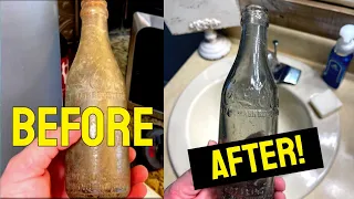How to Clean Antique Bottles! Before and After..... Advanced tumbler setup from Jar Doctor!
