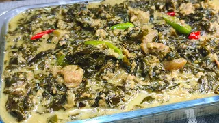 Paano magluto ng LAING gamit ang tuyong dahon ng gabi o dried taro leaves || Creamy Laing