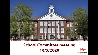 Hingham School Committee 10/05/2020