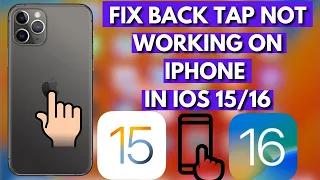 How to Fix iPhone Back Tap not Working in iOS 15/16