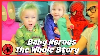 The Whole Story: Baby Heroes Hulk & Supergirl w kid deadpool, spiderman, pink girlpool SuperHeroKids