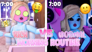 RICH GIRL MORNING ROUTINE VS NORMAL GIRL MORNING ROUTINE 🏰 Royale High ROBLOX RP