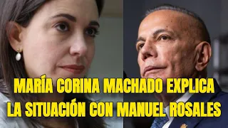 Última Hora. María Corina Machado, explica la situación con Manuel Rosales.