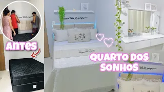 💕 TRANSFORMEI MEU QUARTO 😍 ESTILO QUARTO DO PINTEREST  | Ideias de decoração quarto de casal pequeno