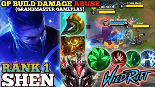 SHEN AGGRESSIVE TANK KILLER! OP META BUILD ABUSE - TOP 1 GLOBAL SHEN BY 9x9丨Holfrich - WILD RIFT